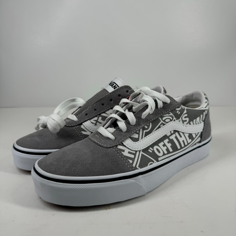 Vans Ward Low OTW Repeat‎ Men's 7.5 Frost Grey/White Suede Canvas Skate Sneaker